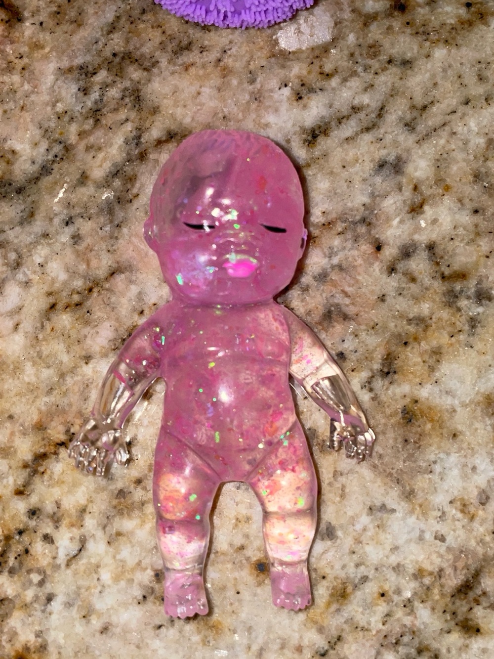 Pink Glitter Baby Doll Squishy- Kids Toy